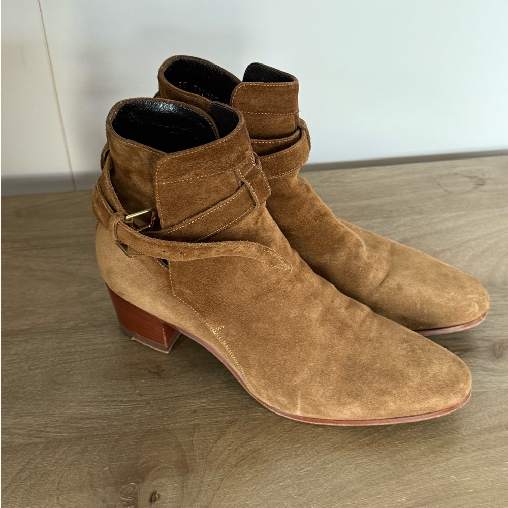 Yves Saint Laurent Brown Suede Ankle Boots